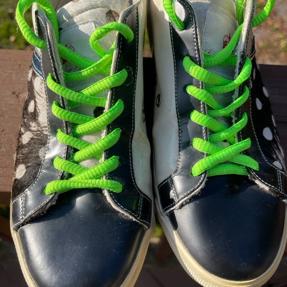 Rare Leather Crown Sneaker shoes size 39 8.5 made in Italy Original $360+ - Picture 6 of 14